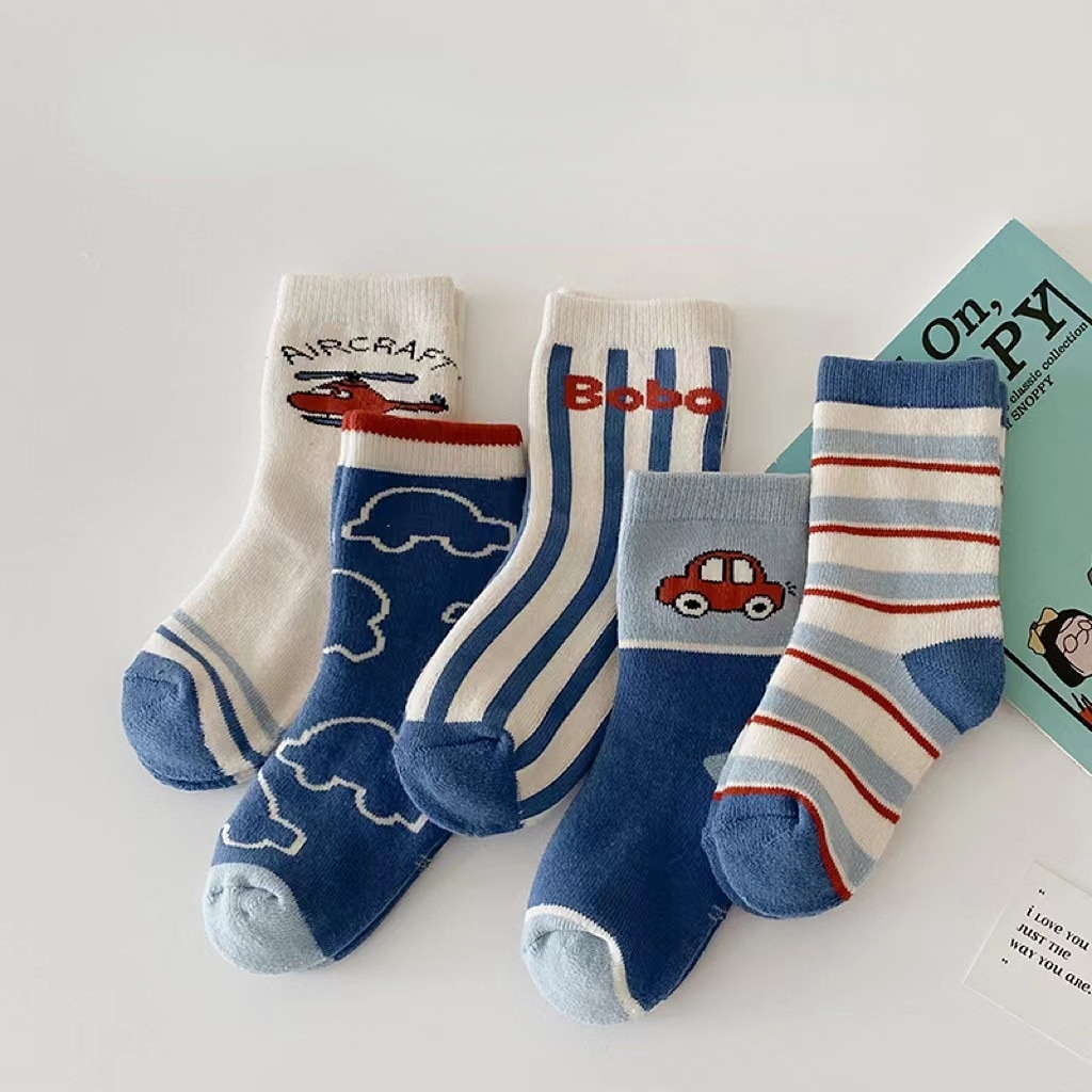 Socks for Boys In Winter Thickened Warm Terry Socks for Children Socks Cartoon Baby Socks