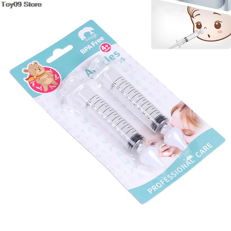 2PC 10ml Professional Syringe Nasal Irrigator With Syringes For Baby Infant Safe Nasal Cleaner For Newborns Infants Nose Cleaner