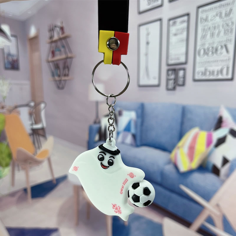 DHL UPS Fedex 2022 Football Key Chain Sports Souvenir Keyring Ornament Keychains Football Fans Club Gift PVC Free Shipping