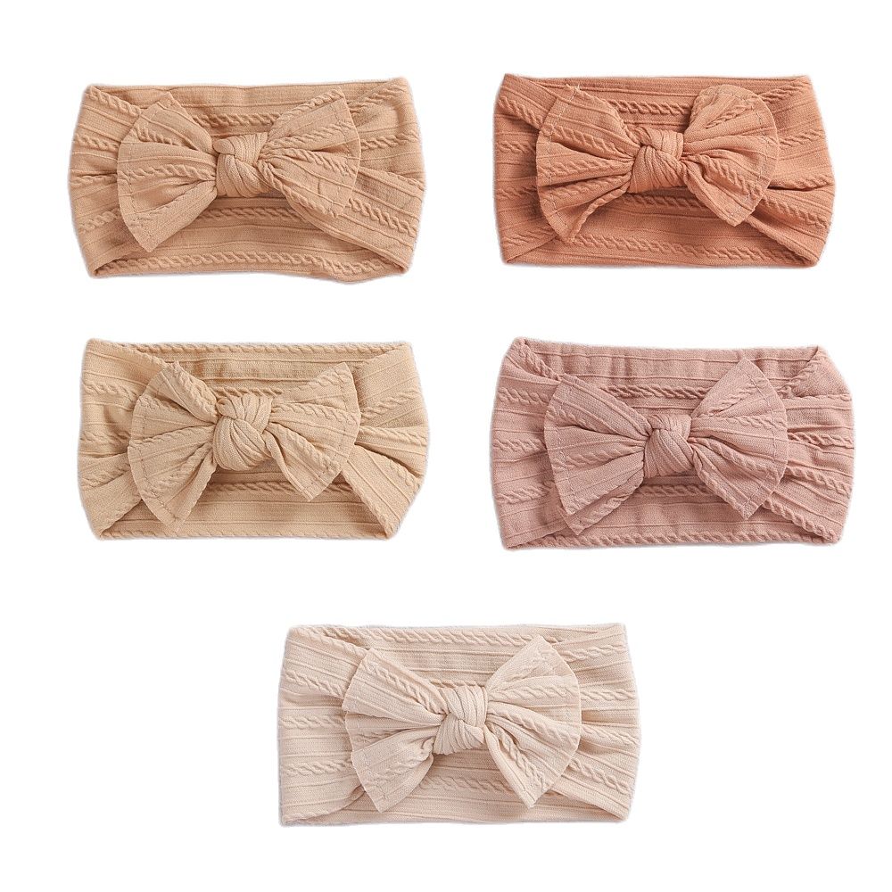 Knit Baby Girl Headband Infant Hair Bows Kids Accessories Newborn Hairband Elastic Headbands For Young Girls Hair Ties For Baby
