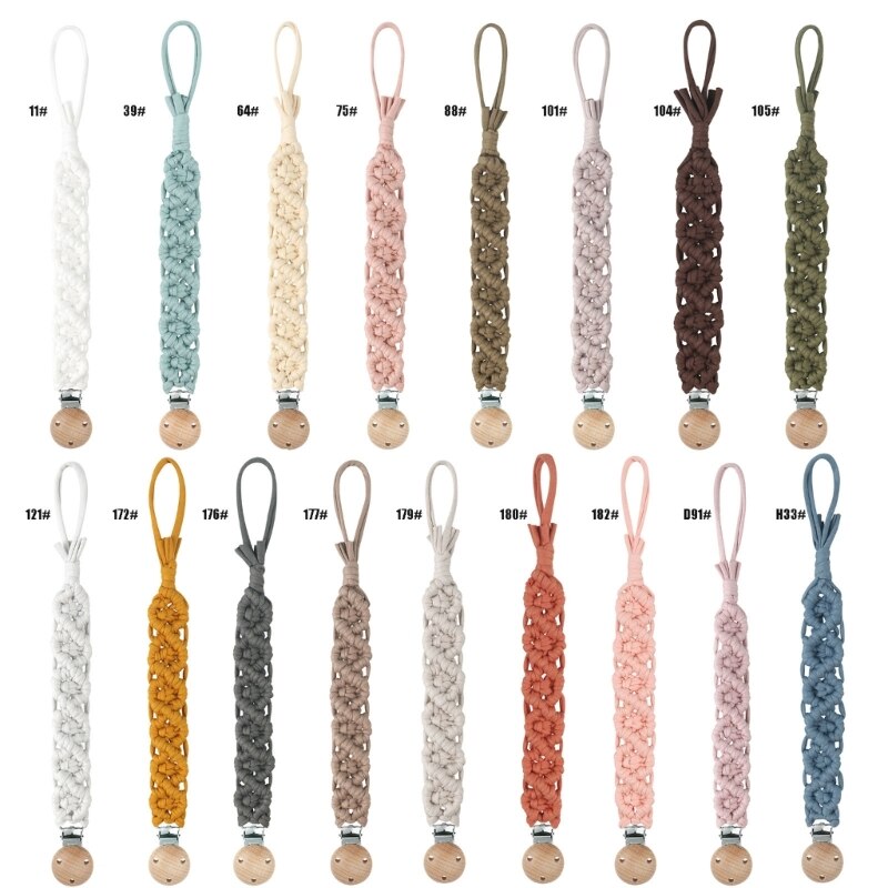 2022 New Cotton Baby Pacifier Clip Chain Infant Dummy Holder Teething Toy Nipple Holder