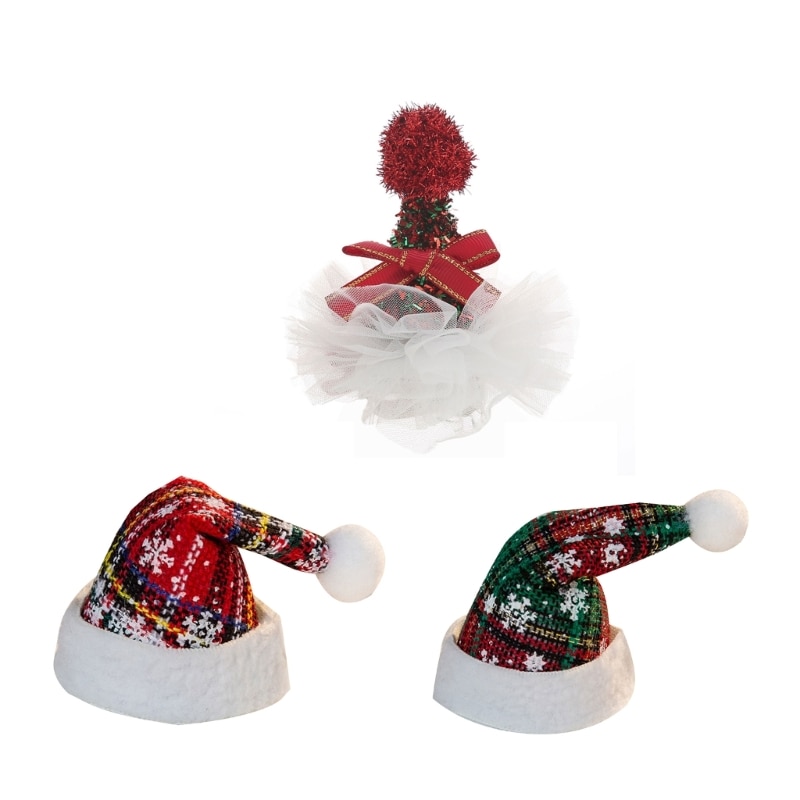 Santa Hat Hairclips Christmas Hairpins Festival Party Props Barrette Hair Decor