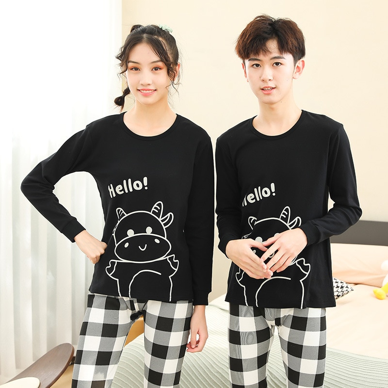 Big Boys Girls Clothes Baby Pajamas Sets Cotton Pyjamas Kids Sleepwear Night Clothes Children Long-sleeved Pijamas 10 12 14 16Y