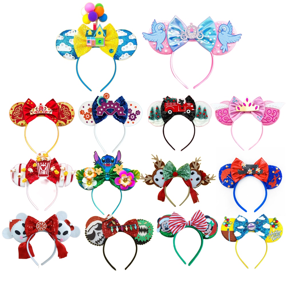 Latest Festival Party Mouse Ears Headband For Kids Christmas Santa Claus Fawn Hairband Kids Party Hair Accessories