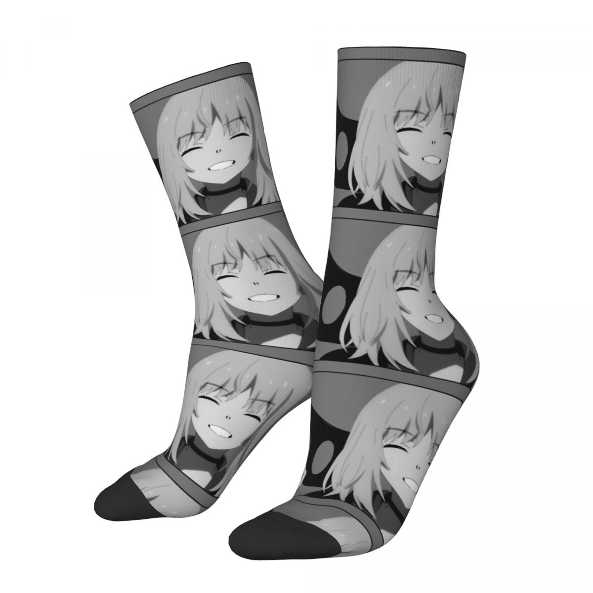 Funny Crazy Sock for Men Rika Kawai Hip Hop Harajuku Wonder Egg Priority Ai Ohto Anime Happy Seamless Printed Boys Crew Sock