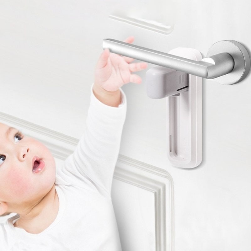 4/2/1Pcs Baby Safety Lock Child Proof Door Opening Artifact Anti Cat Anti Pet Room Door Lock Anti Reverse Lock