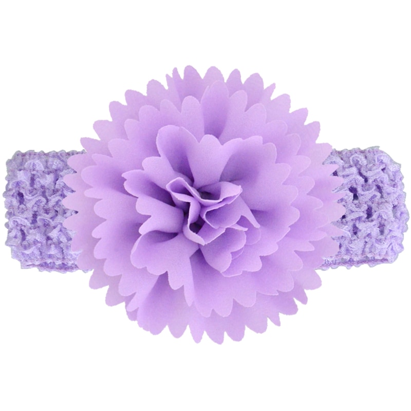 Baby Girls Fashion Chiffon Flower Hairband Toddlers Kids Infants Crochet Weave Headband Newborn Elastic Handmade Headwear