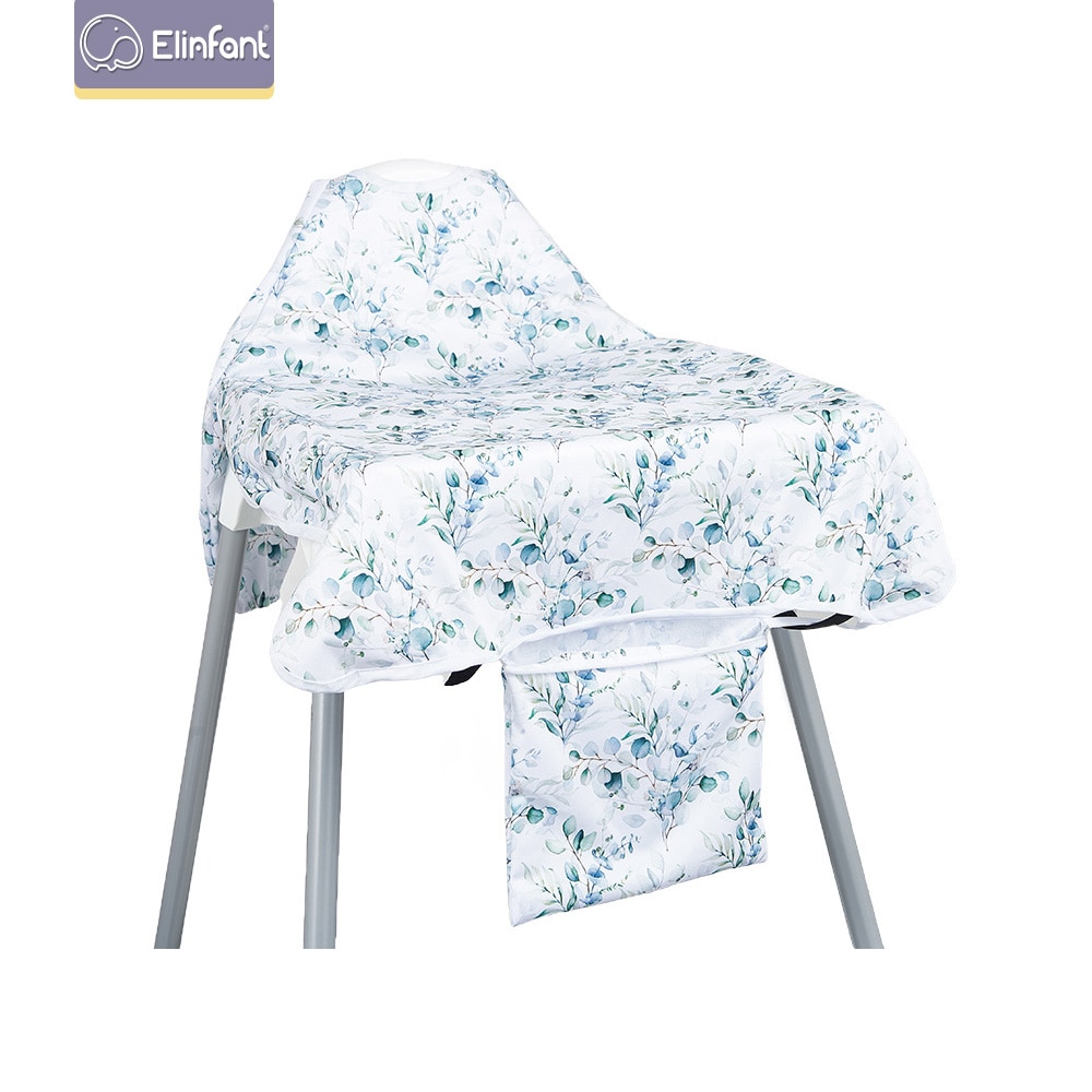 Elinfant Waterproof Popular Print Baby Highchair Feeding Cover Long Sleeve Coverall Baby Feeding Bibs Towel Burp Apron