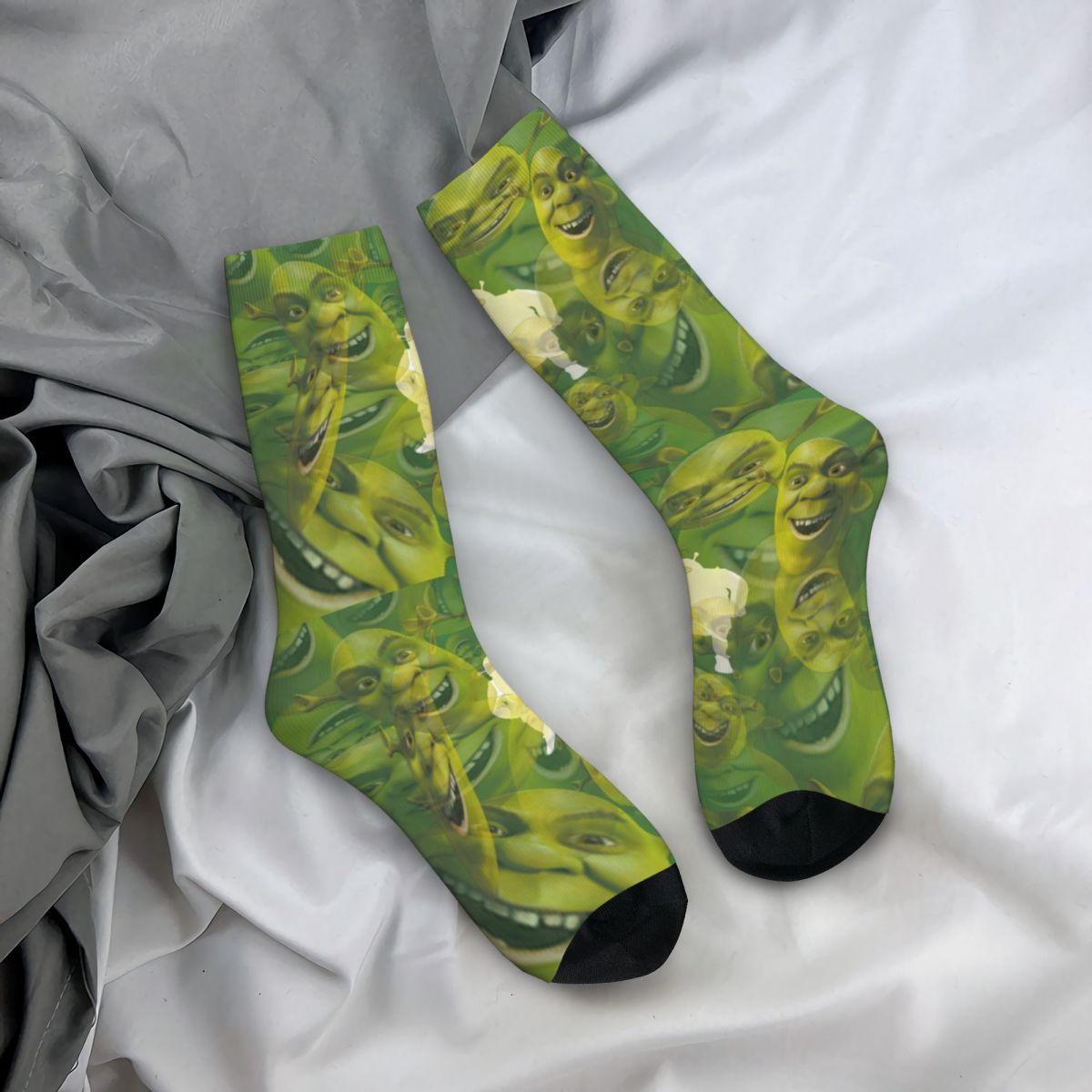 New Male Men Socks Crazy Check Yourself Before You Shrek Yourself Sock Polyester Skateboard Sock Spring Summer Autumn Winter