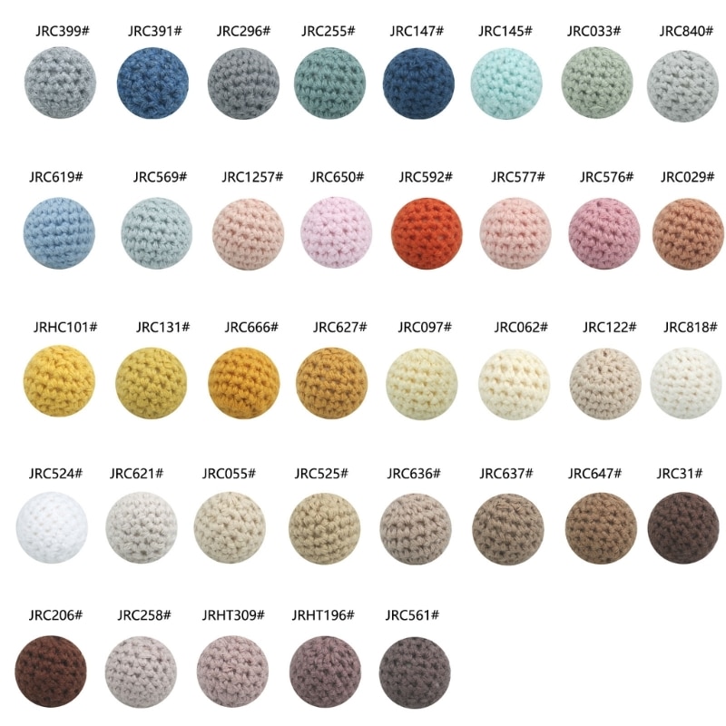 5Pcs Crochet Beads 16mm Colorful Craft Beads for Jewelry Making