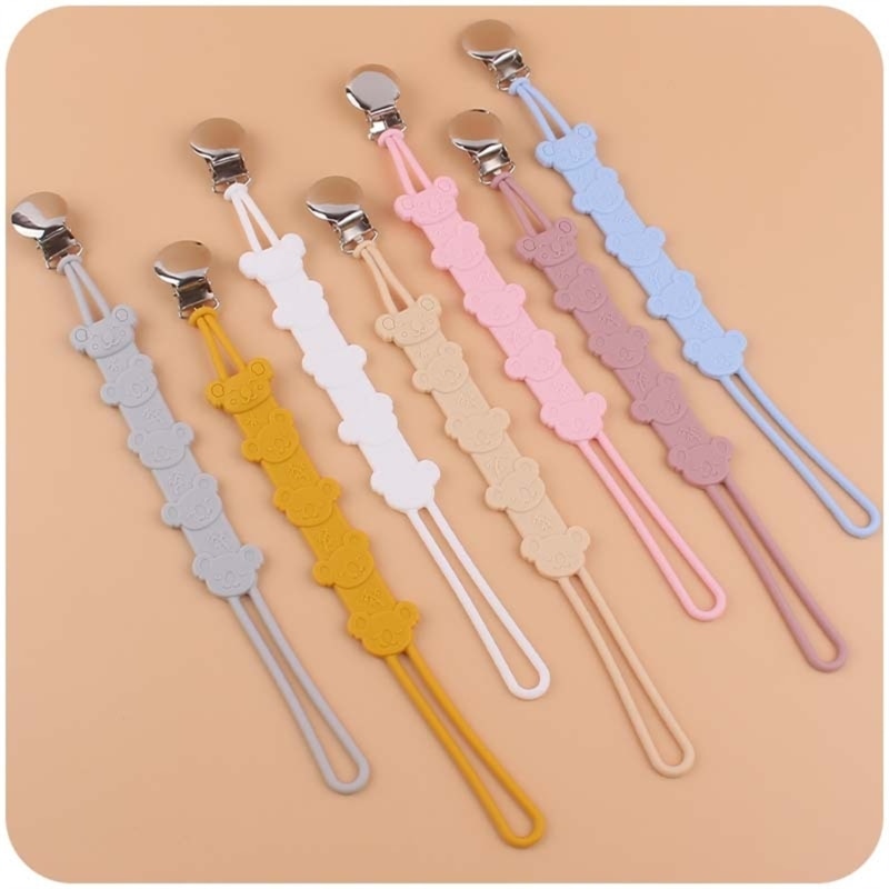 Pacifier Chain Silicone Belt Pacifier Clip Grade Infant Strap Teether Pacifier Accs Safety Clip Baby Chewing Toy Dropshipping