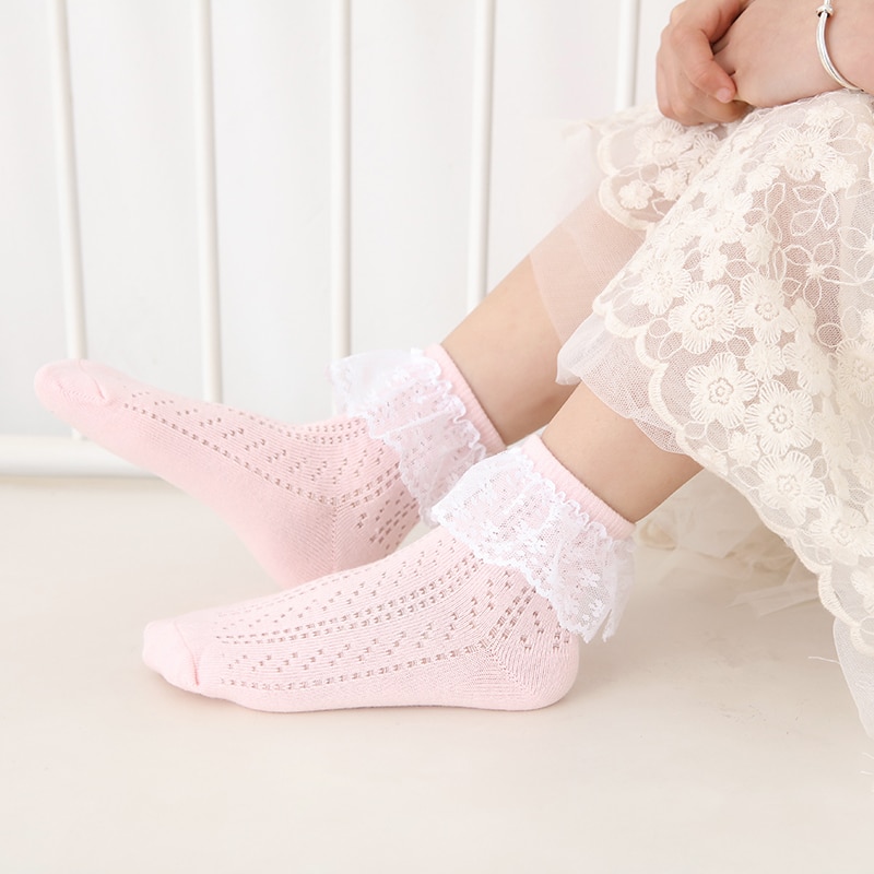 Baby Lace Ruffle Newborn Cotton Hollow Girls Socks Cute Toddler spring summer autumn warm Sock Princess Style Baby Accessories
