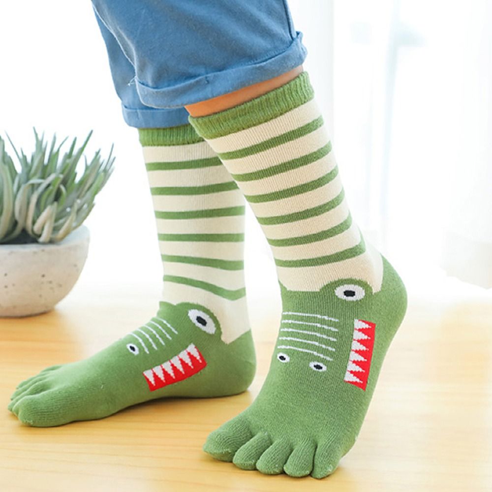 2023Children Toe Socks Cute Cartoon Animal Cotton Girl Breathable Socks Kids Soft Warm Autumn Spring Five Finger Sock