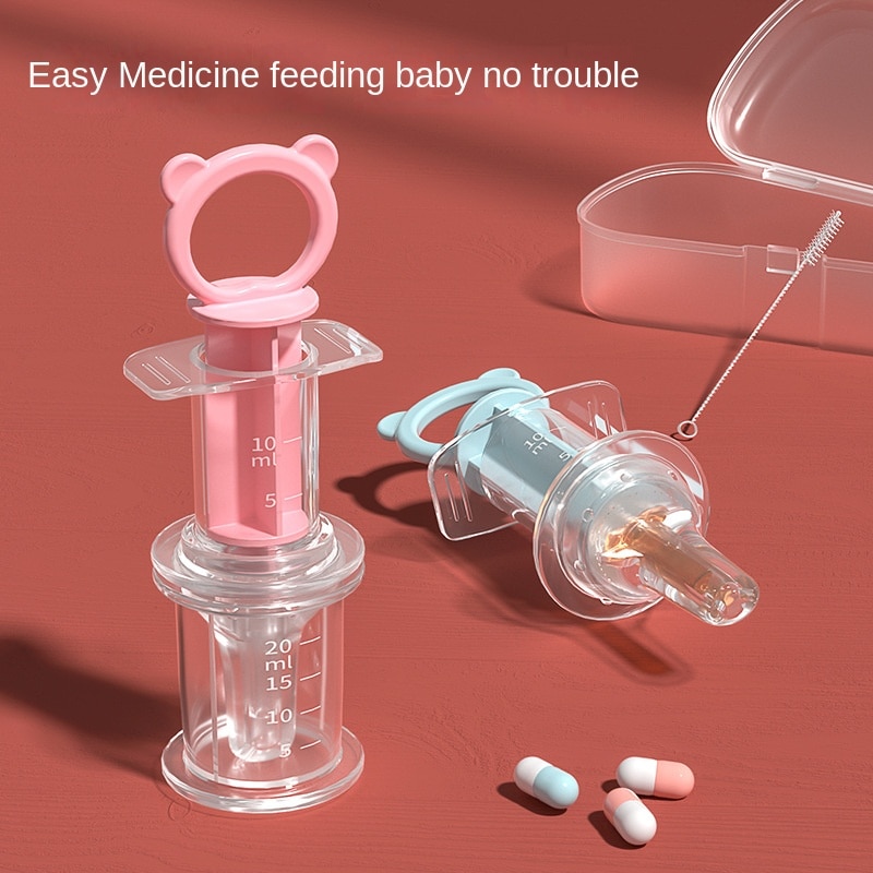 4Pcs Cartoon Baby Medicine Feeder Infant Juice Dropper Feeder Baby Needle Squeeze Feeder Dispenser Pacifier With Box Baby Goods
