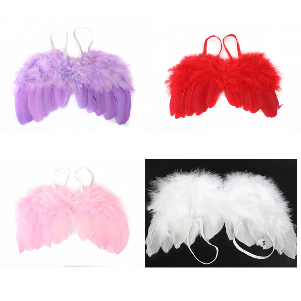 Newborn Photography Props Angel Wings Photos Props Feather Wing Girls Boys Hair Baby Photography Accessories
