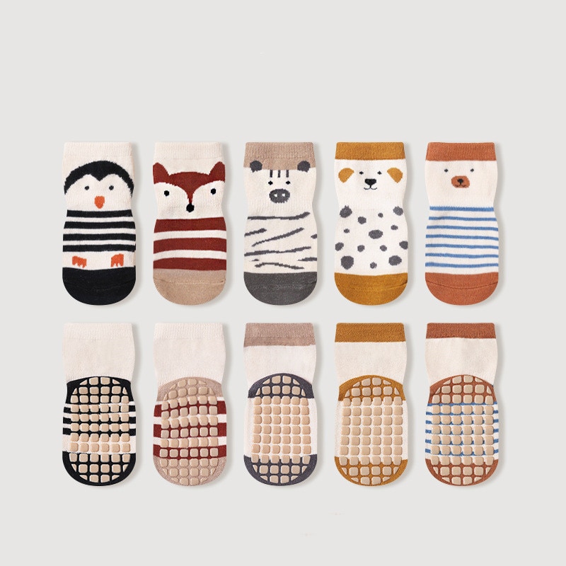 Lawadka Toddler Baby Girl Boy Socks Anti Slip Cotton Striped Non-slip Socks for Girls Boys Casual Kids Accessories For 0-5Years