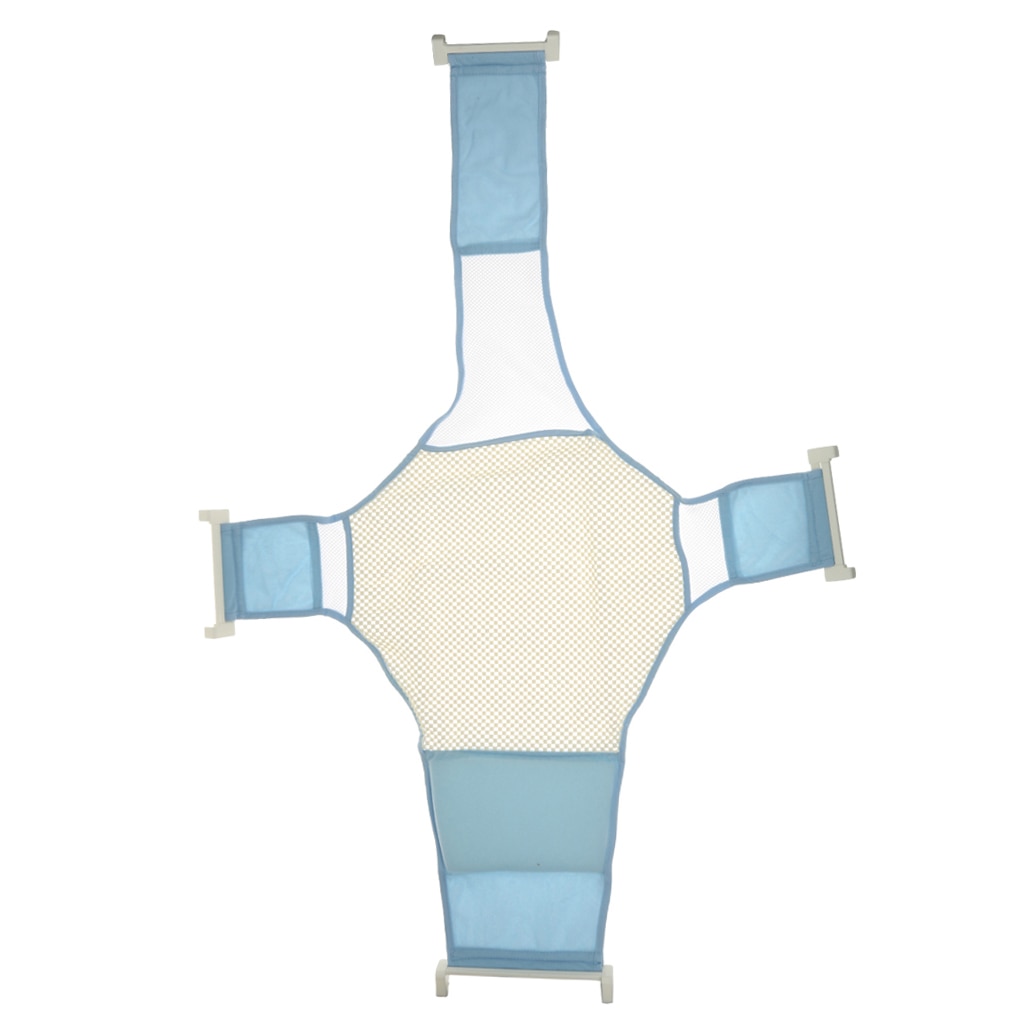 Baby Bath Seat Mat Adjustable Bathtub Net Cross Mesh Anti-slip Bathing Cradle