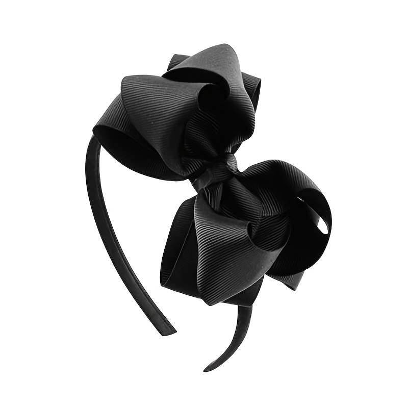 Beautiful Candy Color Bow Headwear Girls Vintage Bow Hair Bands Wide Hairband Hoop for Hair Accessories
