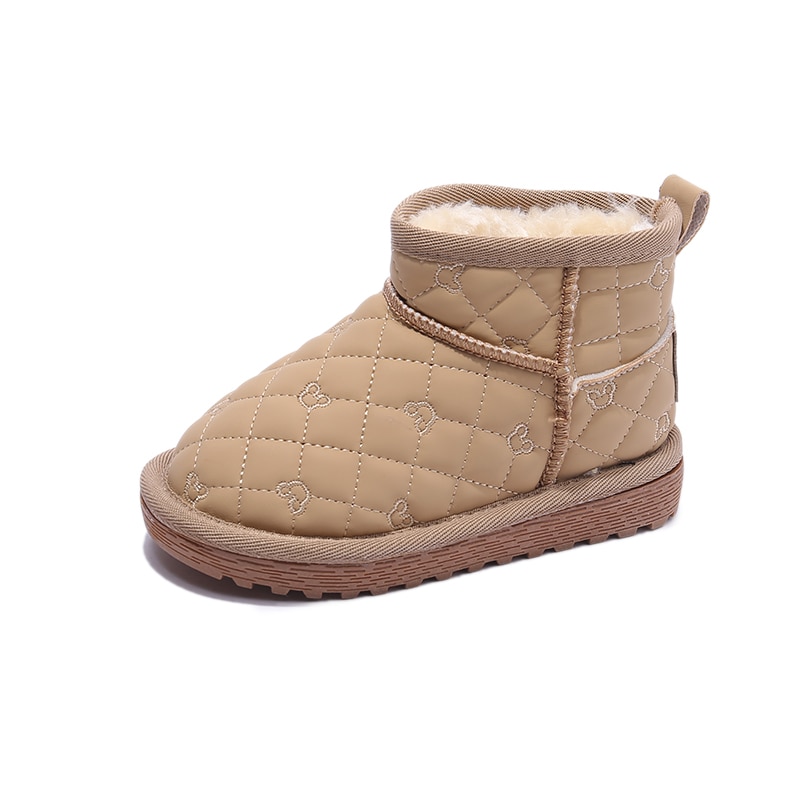 Children Snow Boots Kids Winter Warm Cotton Shoes With Thicken Fur Boys Girls Cute New Snow Boots