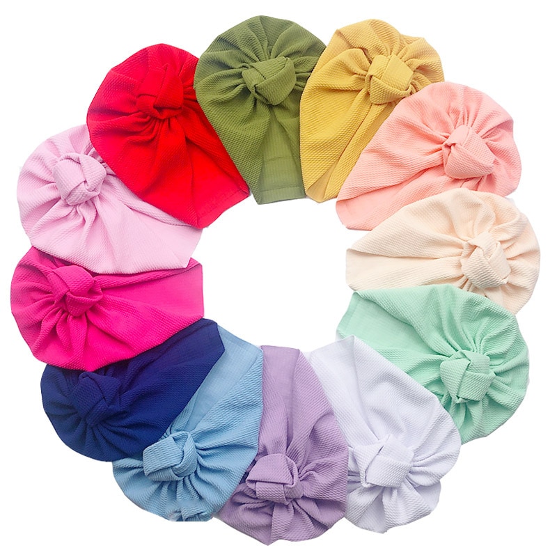Nursery Hospital Turban Hat Cap Beanie Bonnet with Big Rose Flower for Baby Girls Toddlers Newborns Infants Kids Accessories