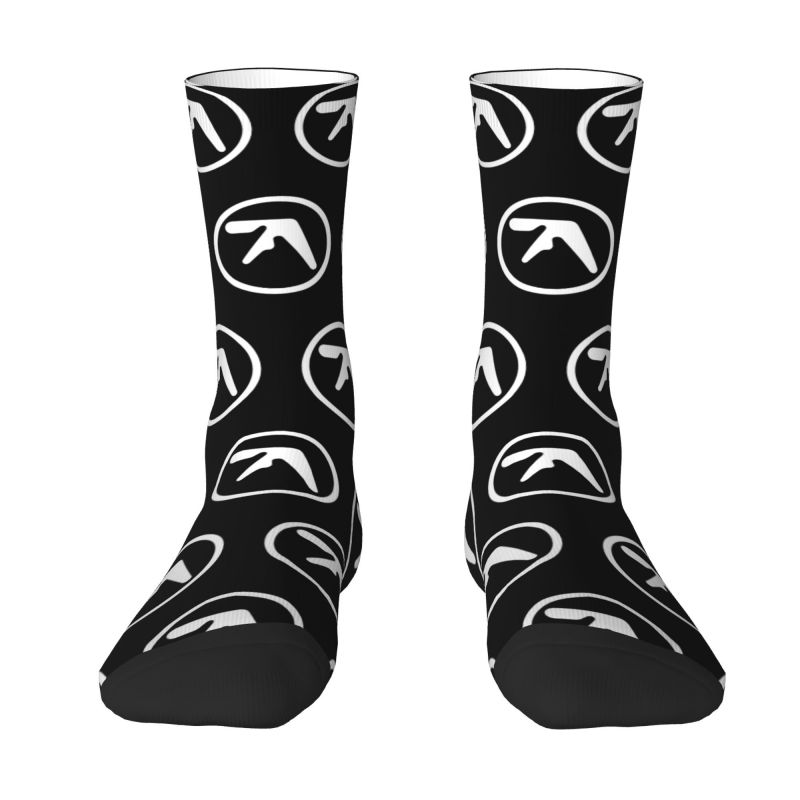 Funny Aphex Twin Socks Men Women Warm 3D Printing Electronic Music Artist Producer Sports Football Socks