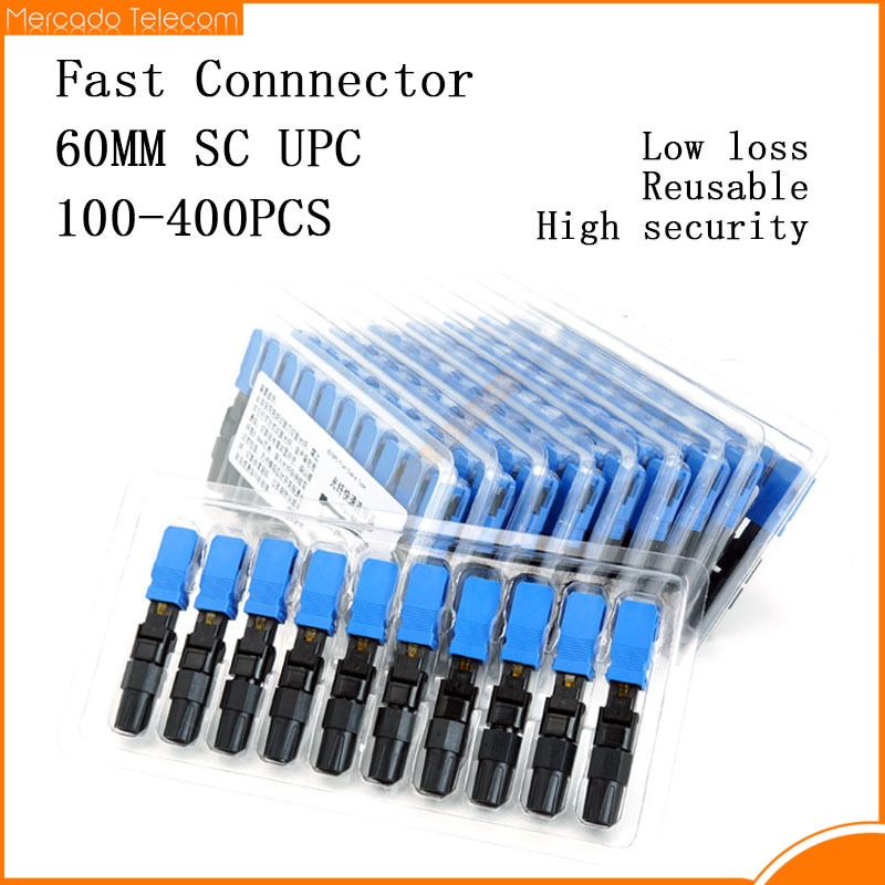 High quality SC UPC Connector Fiber Optic FTTH Single-Mode Optical FTTH SC/UPC Fiber Fast Connnector Quick Field Assembly