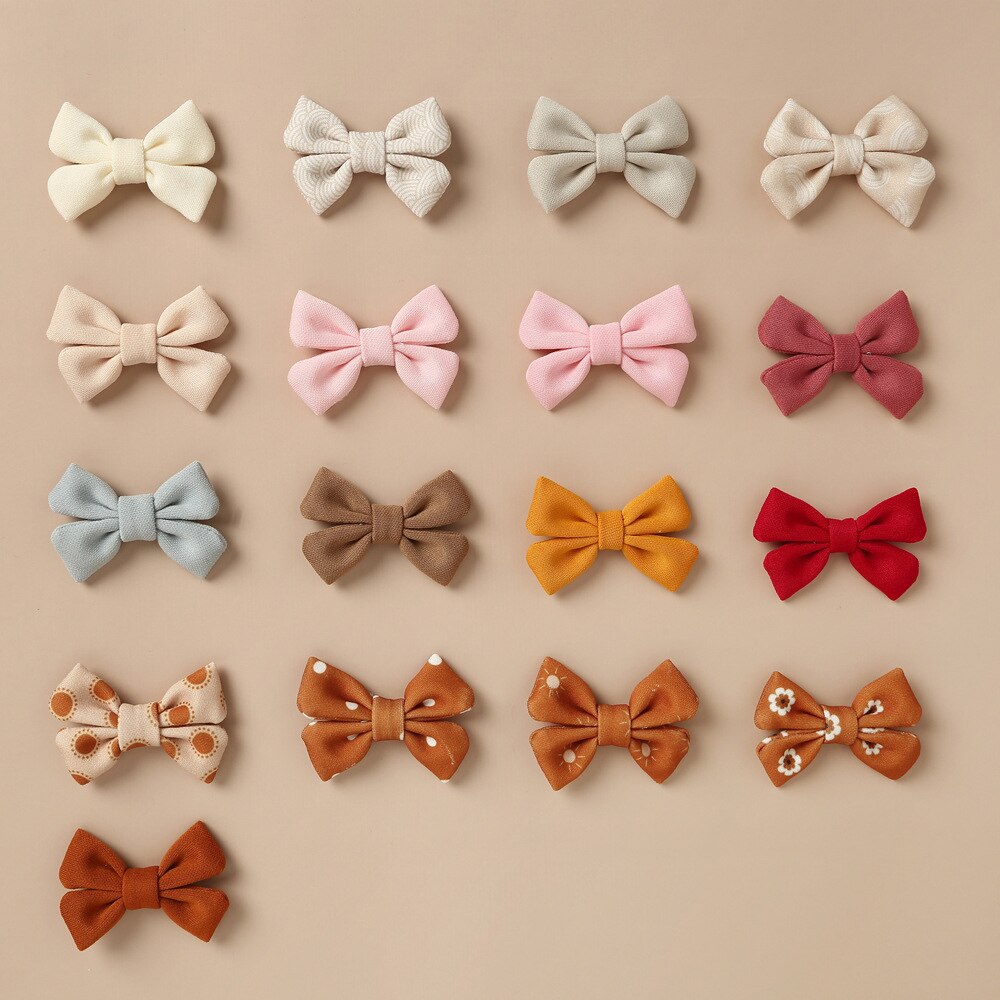2Pcs Korean Bowknot Baby Girl Hairpins Cute Print Vintage Children Hair Clip Baby Hairpin Kid Barrette Baby Hair Accessories
