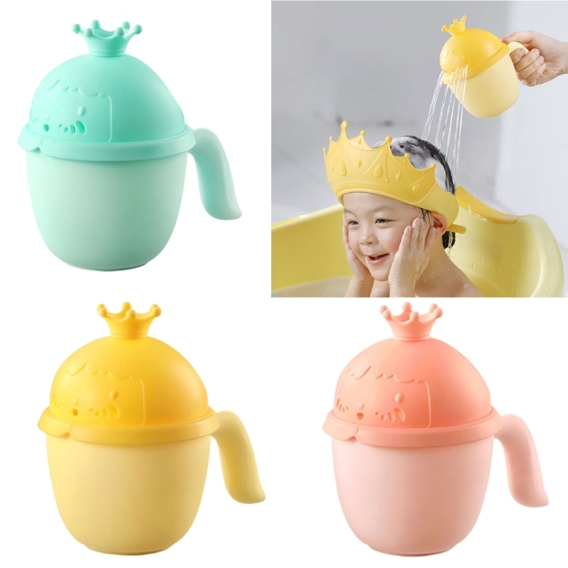Bath Rinser Shampoo Cup Sprinkler Watering Cup for Kids Bath Hair Washing Bathroom Safety Ear Eye Protective Bath Cup A2UB