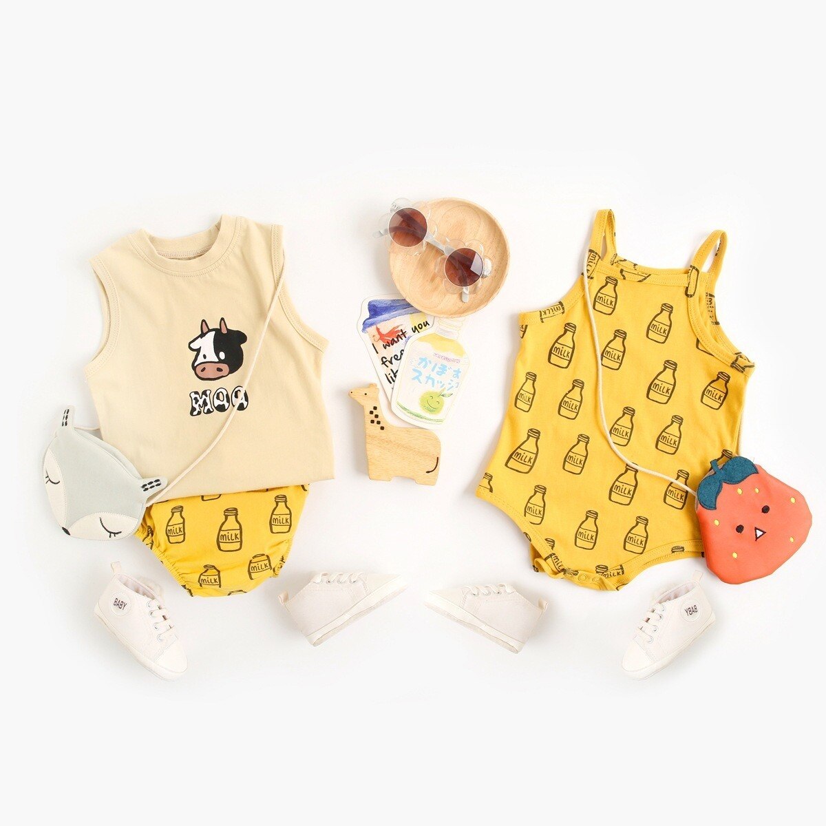 Baby Clothes Girls Suit Toddler Newborn Baby Girls Clothing Set Baby Onesie Sling Bodysuits Baby Clothing 0-3Years