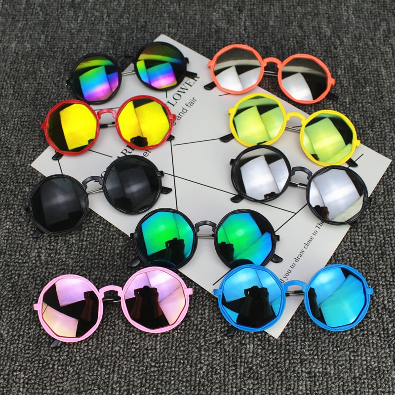 Summer Fashion Baby Unisex Sunglasses Anti-UV Polarized Round Colorful Eyewear for Boys/Girls