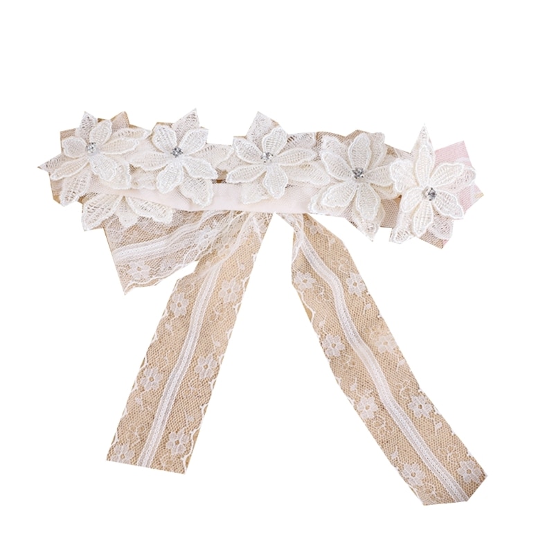 Baby Taking Photo Accessories Kid Girl Baby Thin-side Headband Toddler Bowknot Shape Hairband Solid Color Photo Props