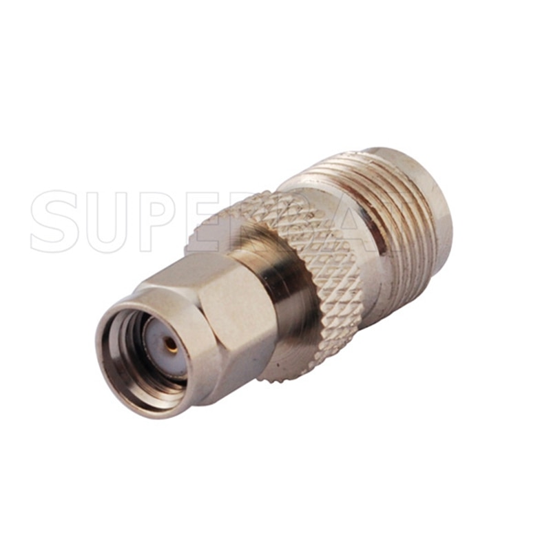 Superbat 5pcs RP-SMA Male to RP-TNC Female Plug Straight RF Coaxial Connector