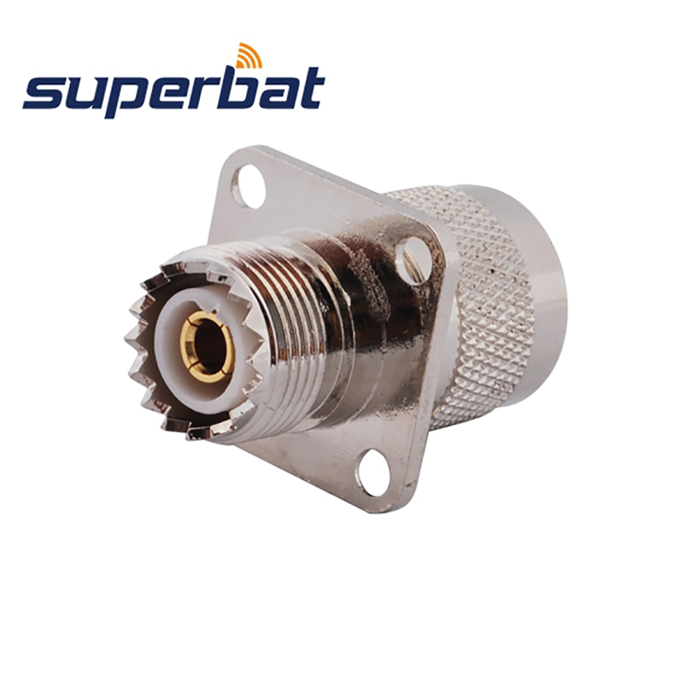 Superbat 5pcs UHF Adapter UHF Male to Female Panel Mount RF Coaxial Connector