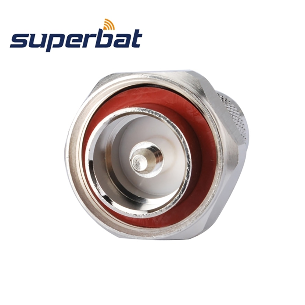 Superbat 5pcs N to 7/16 DIN RF Adapter N Male to 7/16 DIN Plug Straight Connector