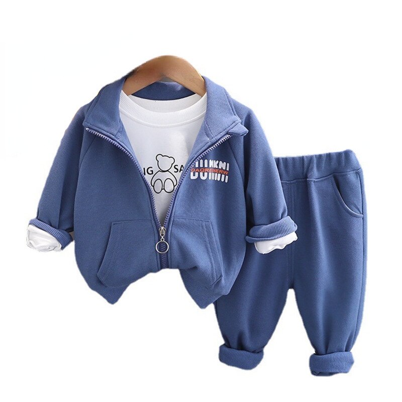 New Spring Autumn Baby Girls Clothes Children Outfits Boys Jacket T-Shirt Pants 3Pcs/Sets Toddler Casual Costume Kids Tracksuits