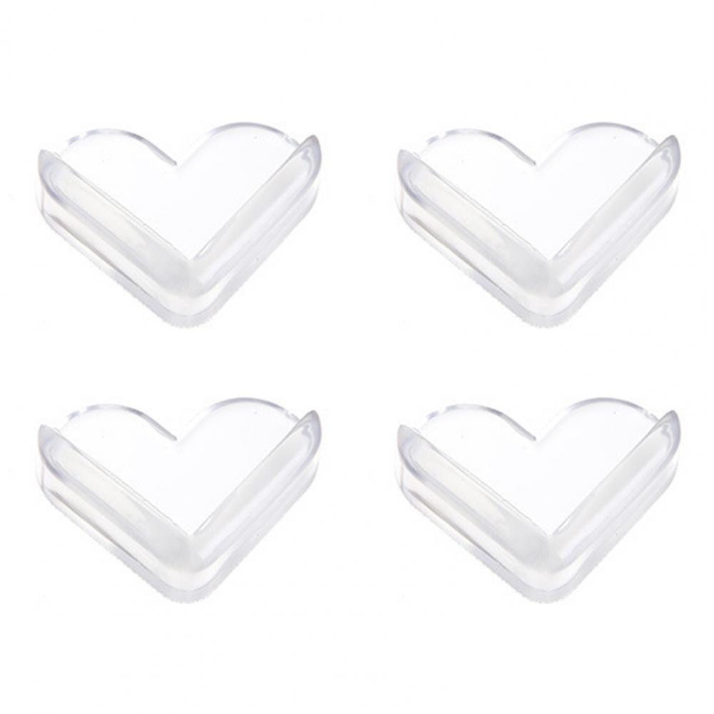 Table Corner Cover Pad Transparent Smooth Edge Love Heart Shape Table Desk Corner Guard Mini Table Edge Guard Home Supplies