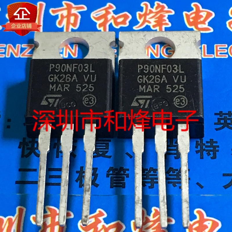 30pcs original new P90NF03L STP90NF03L TO-220 30V 90A