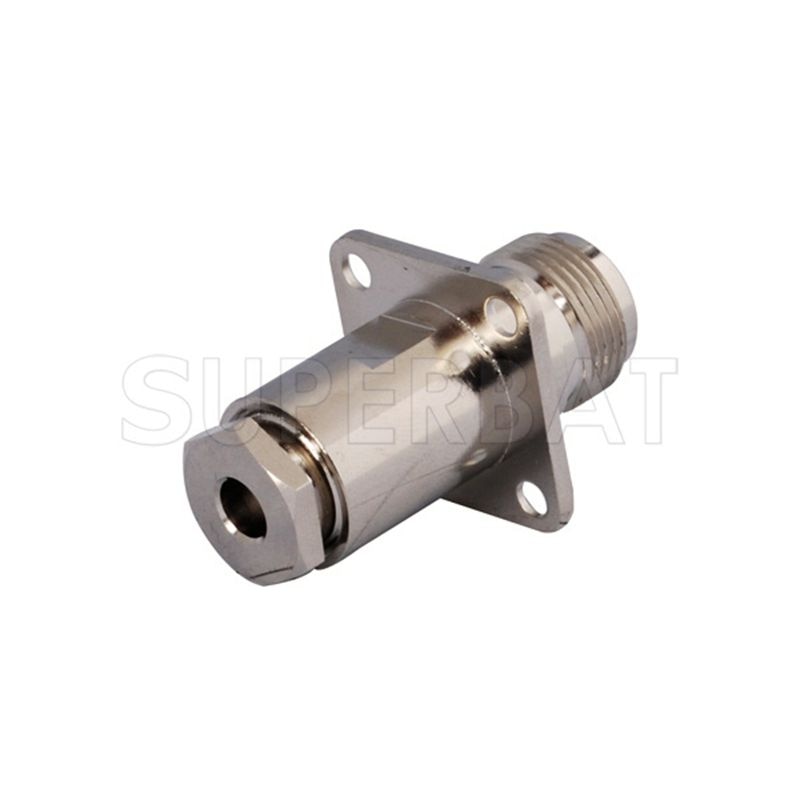 Superbat N Clamp Female with 4 hole Panel Mount RF Coaxial Connector for Cable RG58,RG142,RG400,LMR195