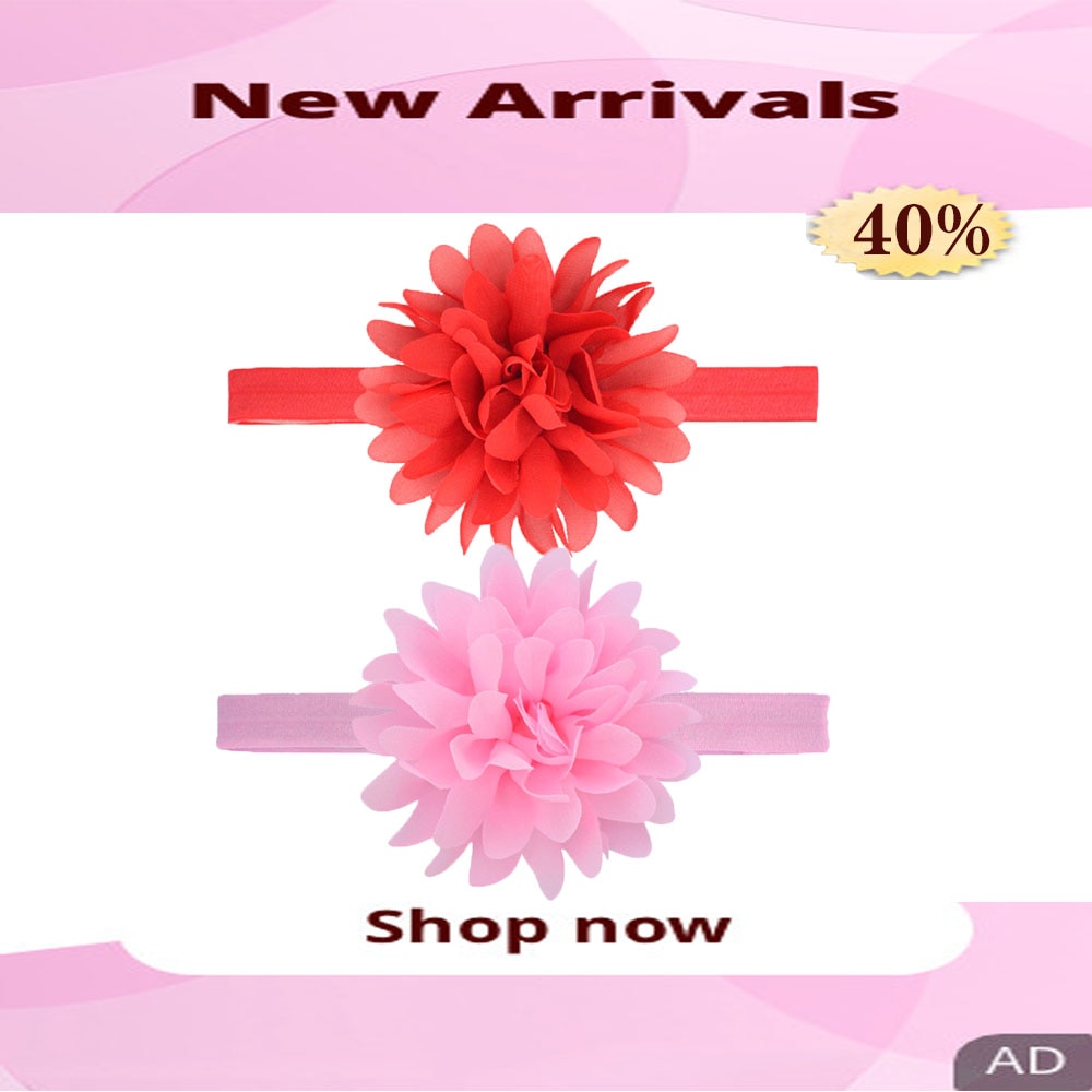 Children's Headband Snow Fabric Flowers with Elastic Elastic Hair Band Baby Headdress Solid Color Hair Accessories