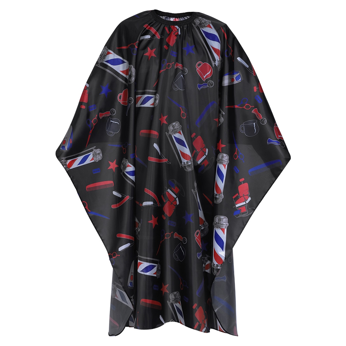 1 Pc Hair Cape Prined Design Black Color Waterproof Haircut Cape for Salon Barber Shop Home