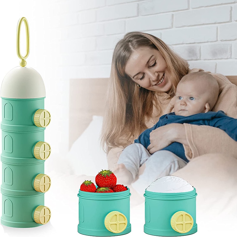 3/4 Layers Baby Formula Milk Storage Infant Toddler Portable Milk Powder Box Dispenser Food Container Kid Food Storage Snack Box