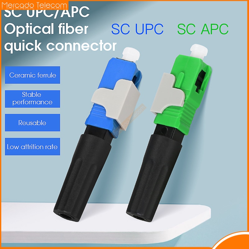 High Quality SC APC FTTH SC APC FTTH pre-bur fiber optic quick connector SC APC/UPC FTTH Fiber Optic Fast Connector SC Connector