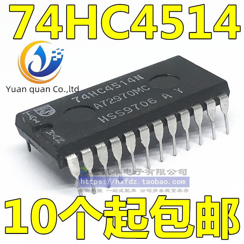 20pcs original new CD74HC4514E 74HC4514N Widebody DIP-24 Encoder Decoder Multiplexer IC