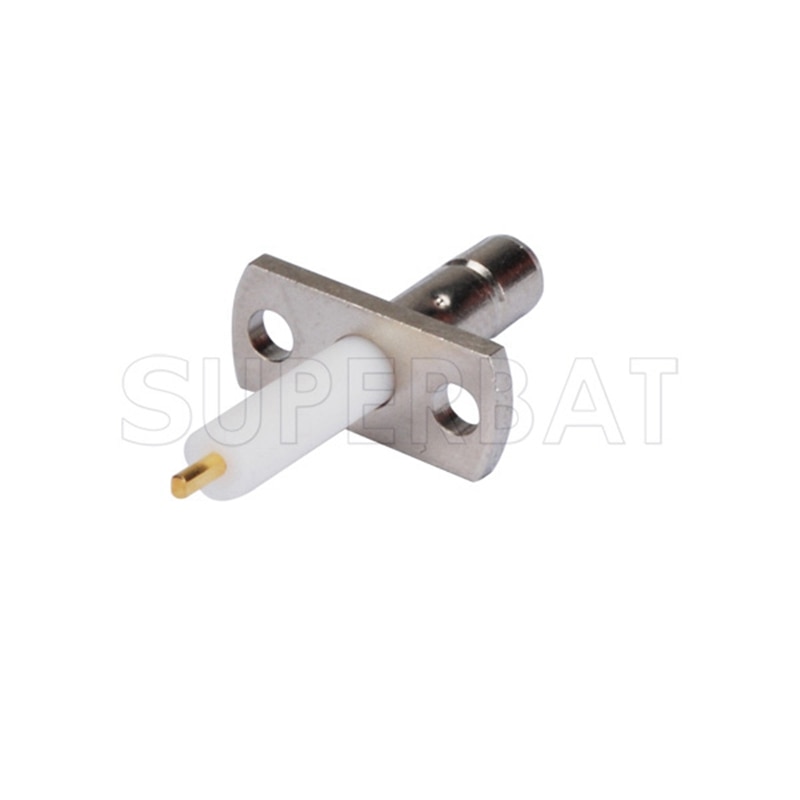 Superbat 10pcs SMB 2 hole Panel Mount Female with Long Dielectric and Solder Post RF Coaxial Connector