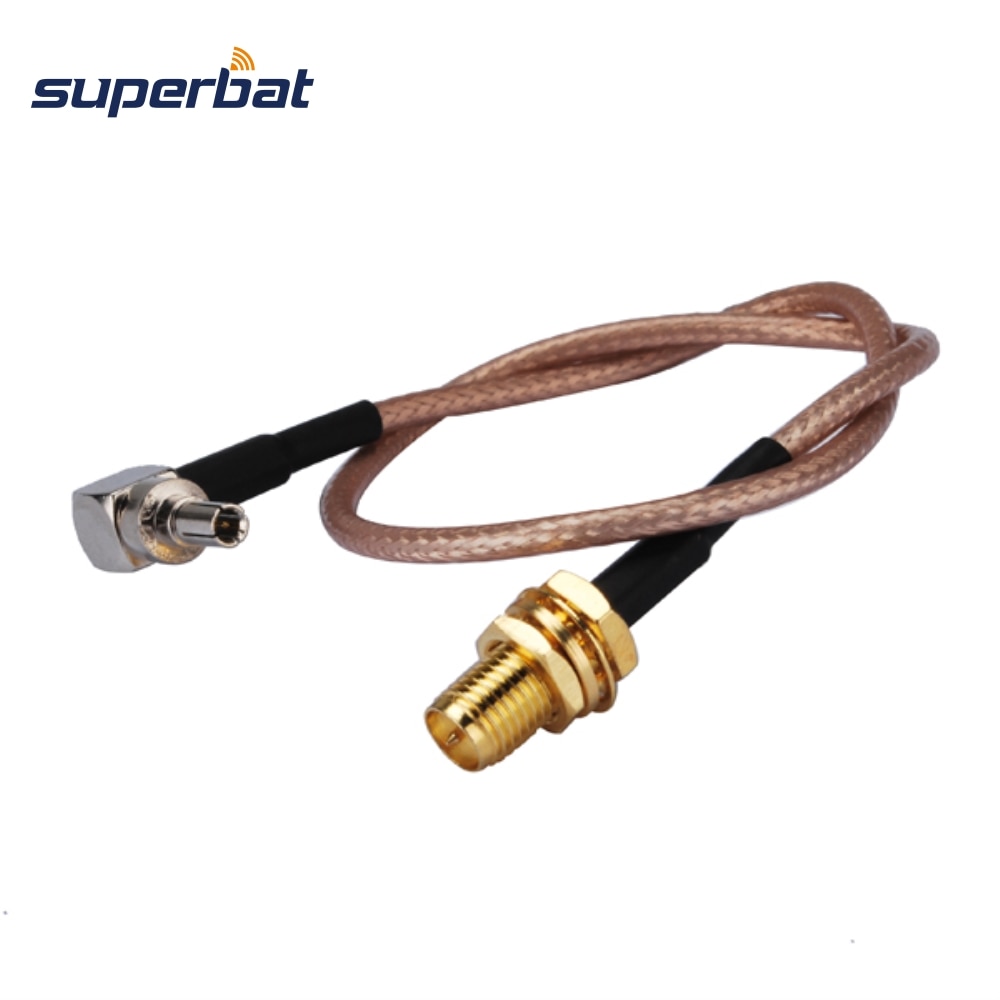 Superbat RP-SMA Female Bulkhead Straight to CRC9 Cable RG316 15cm Cable for Huawei 3G USB Modem RG3116 15cm