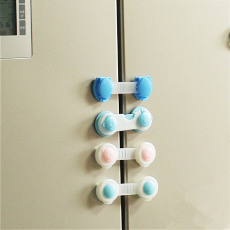 1pc Refrigerator Cabinet Door Safety Lock Finger Protection Lock for Children Kids Furniture Door Safety Lock Drawer Locks