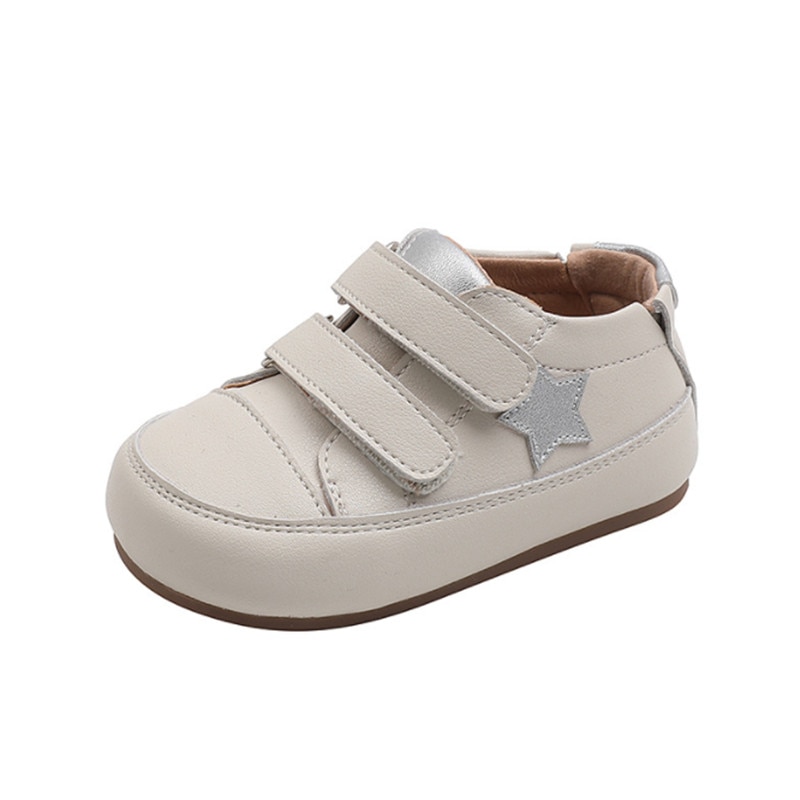2023 New Spring Baby Shoes Microfiber Leather Toddler Boys Shoes Star Soft Sole Girls Outdoor Tennis Fashion Kids Sneakers