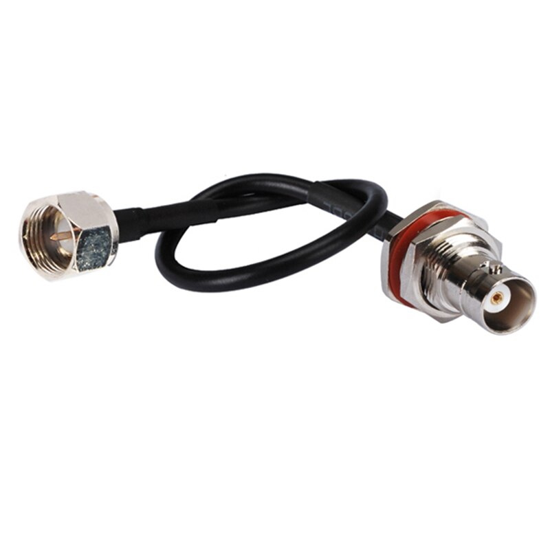 Superbat BNC Female Bulkhead with O-ring Straight to F Male Straight Pigtail Cable RG174 50cm