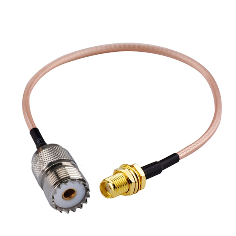 Superbat Pigtail Cable SMA Jack Bulkhead to UHF Straight Female RG316 15cm