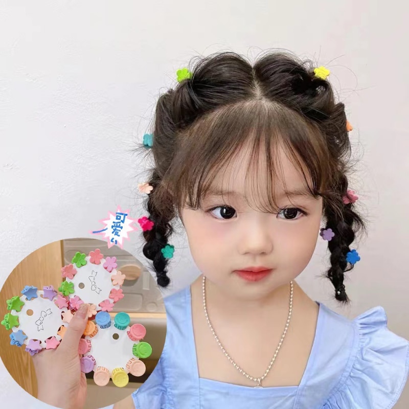 10pcs/set Baby Girl Hair Claw Mini Candy Color Korean Fashon Hair Claw for Toddler Girls Decor Hair Tool Kawaii Hair Accessories